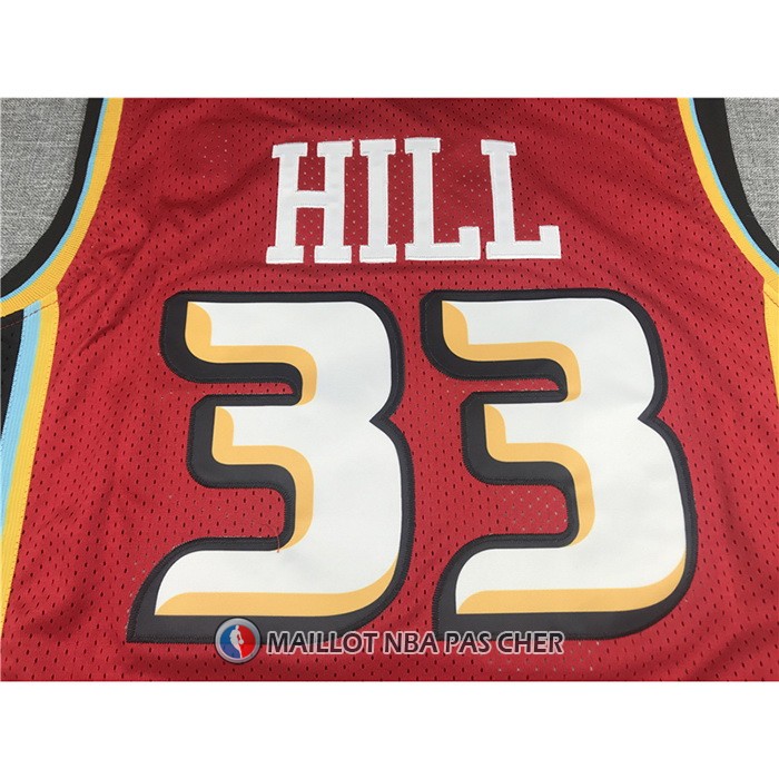 Maillot Detroit Pistons Grant Hill NO 33 Mitchell & Ness 1999-00 Rouge